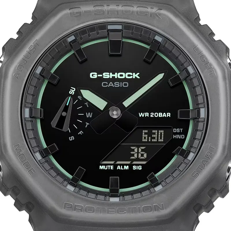 Casio G-Shock Black Dial Gray Resign Men's Watch- GA-2100K-1A